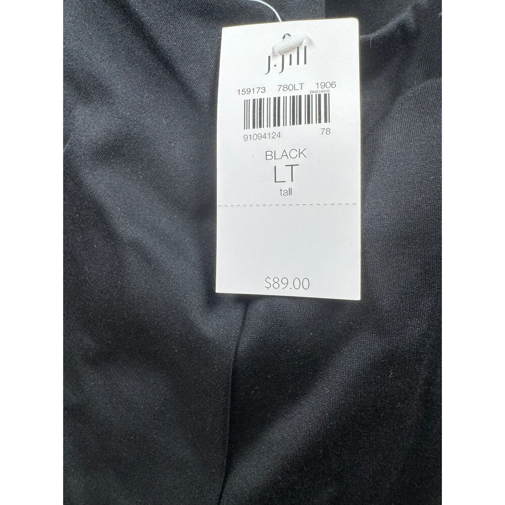 New J. Jill Everyday Cross-Strap Dress Black Sz L Tall Tiered - Picture 5 of 5